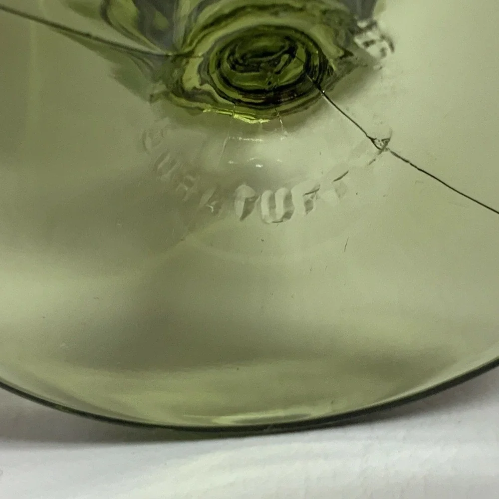 Libbey‎ Gilbraltar Duratuff Ice Tea Glass Goblet Olive Green